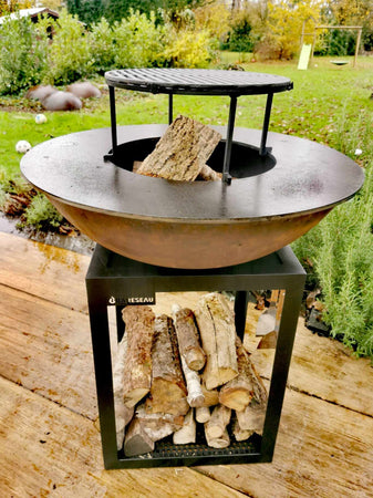 Barbecue Brasero Plancha 100 cm avec table amovible – BRARESEAU