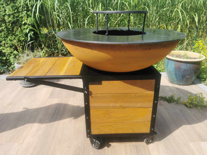 alt magnifique barbecue brasero plancha 100cm avec grille et support