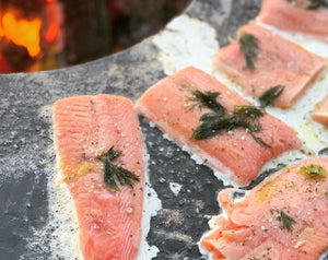 Saumon snacké sur la plancha du Brareseau 70